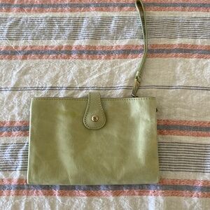 Hobo bags mint green leather clutch